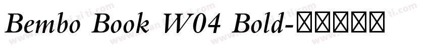 Bembo Book W04 Bold字体转换